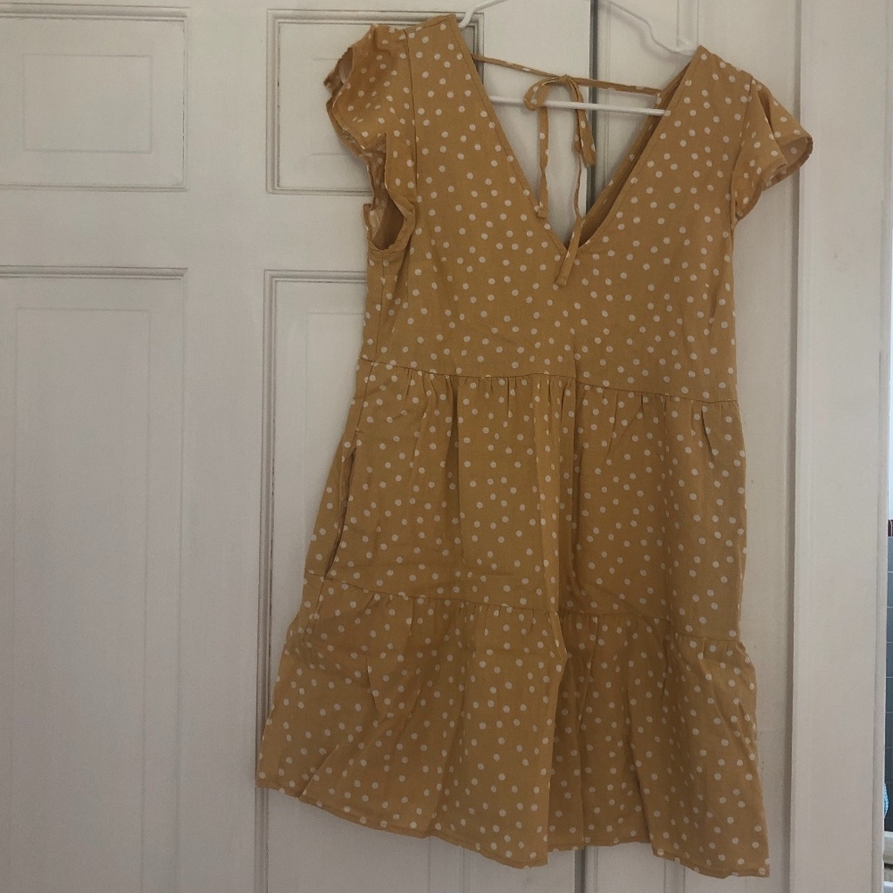 Abercrombie Ruffle Sleeve Trapeze Mini Dress, xxs